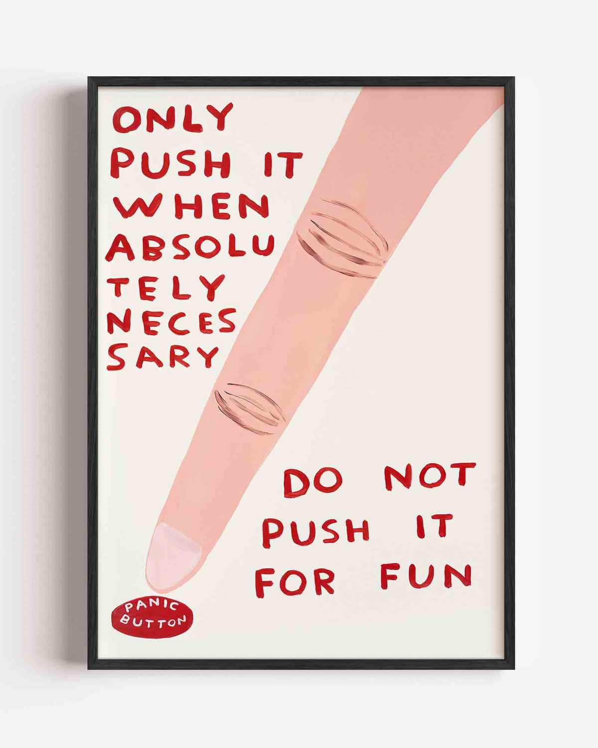 Vinger met tekst – Pop Art en Streetart portret poster als wanddecoratie