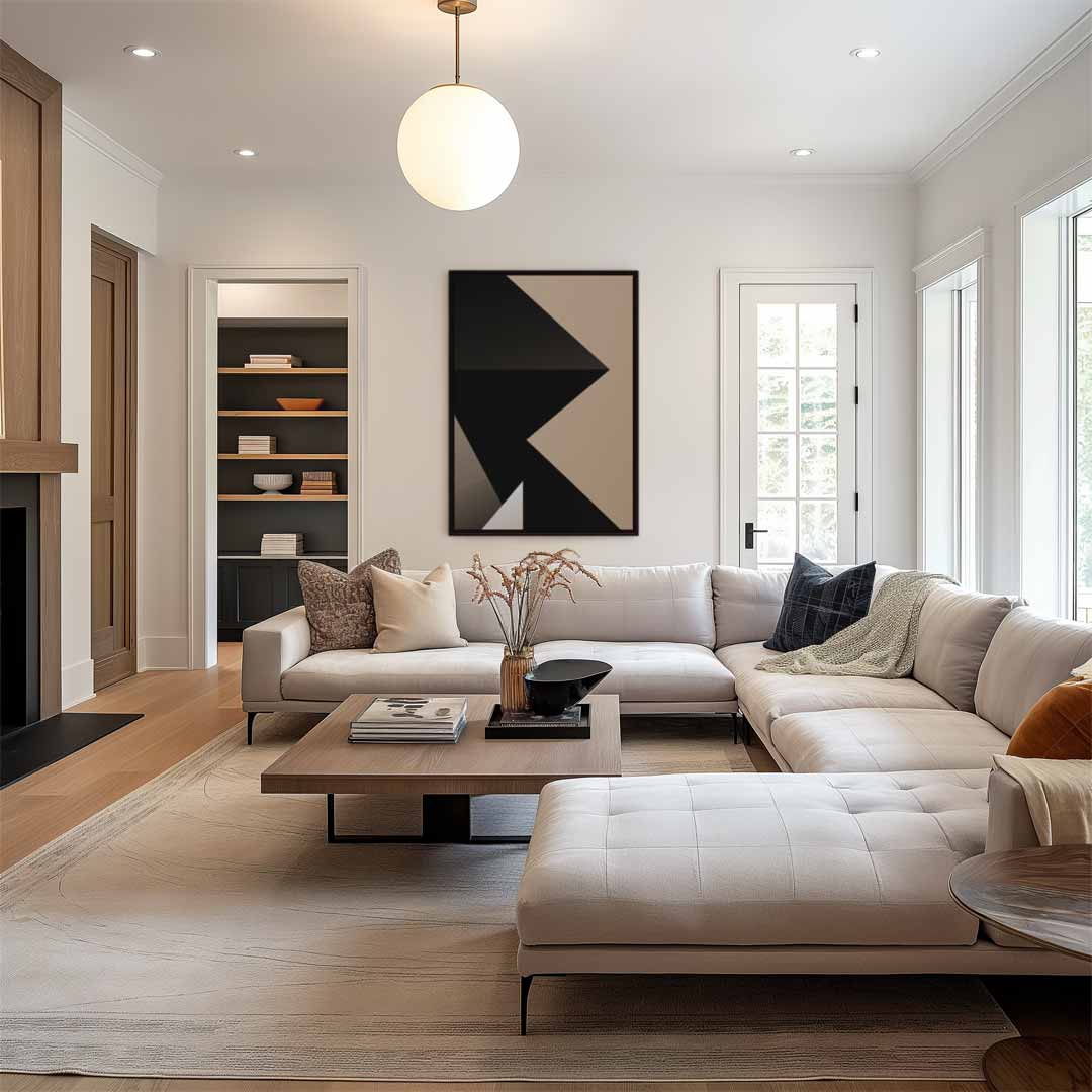 Moderne Schaduwspelen – staand kunstwerk voor modern interieur