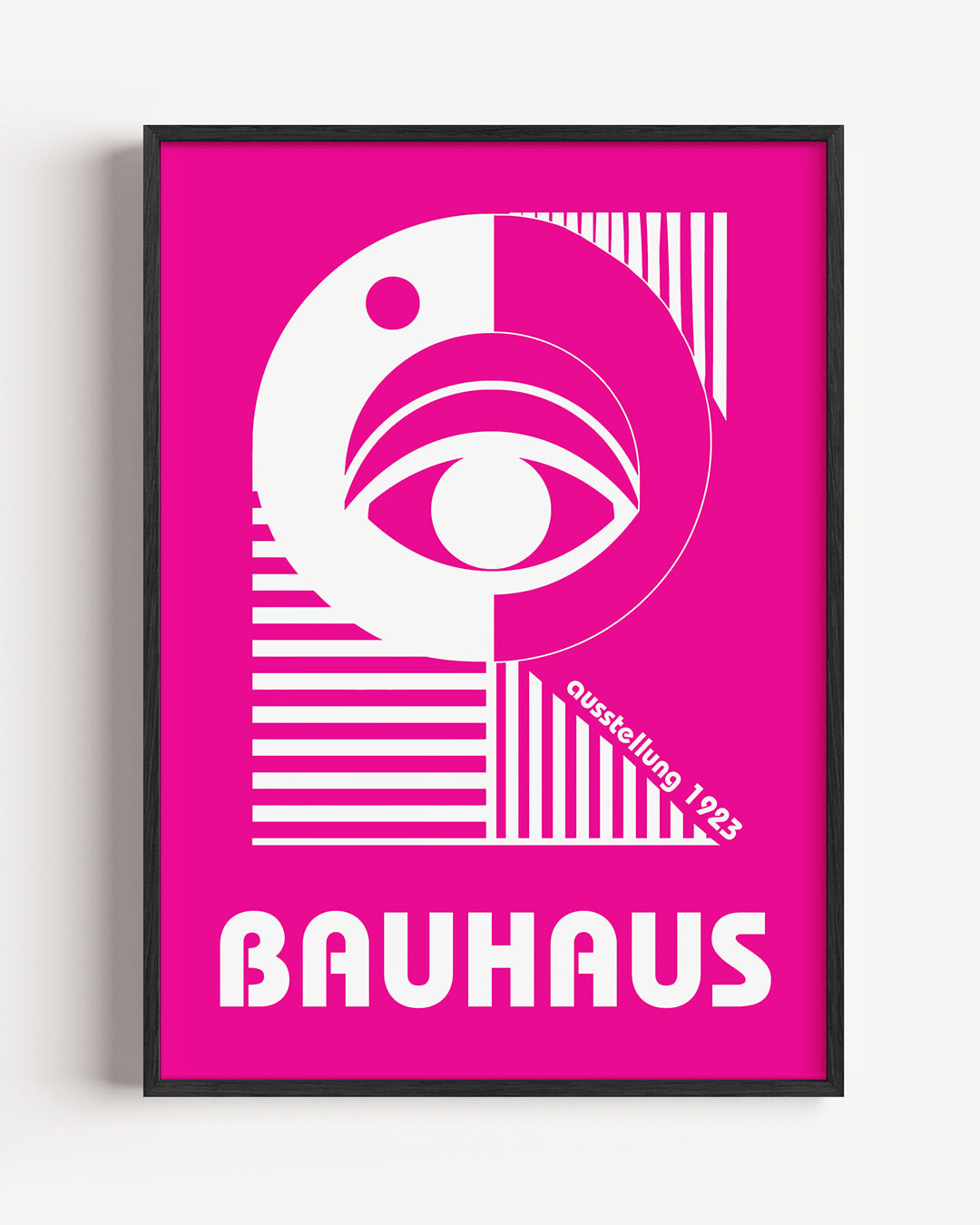 Oog en lijnen – staande Bauhaus poster als wanddecoratie