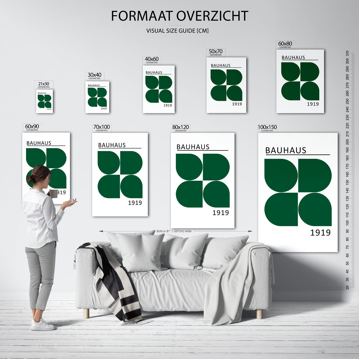 – Bauhaus poster als moderne geometrische wanddecoratie