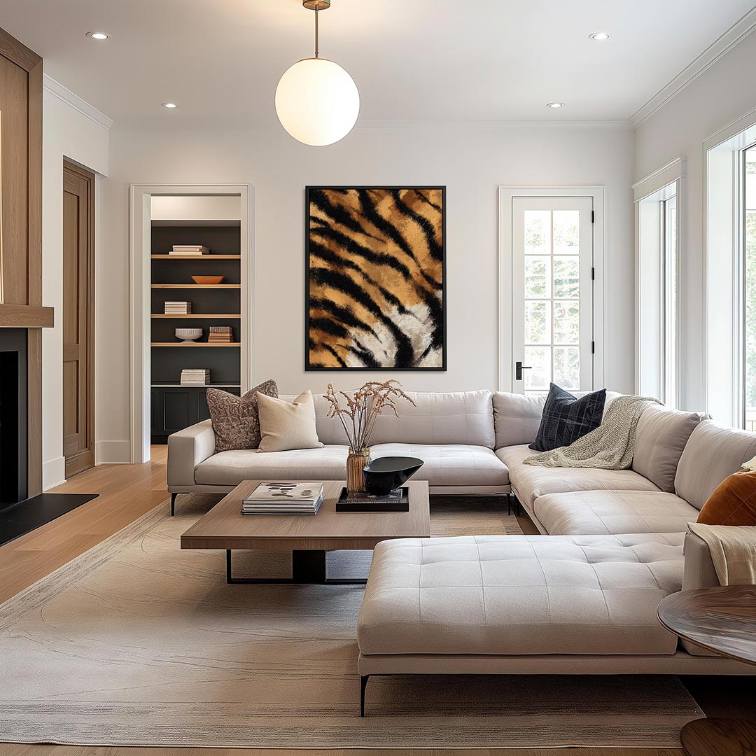 Dierlijke strepen – decoratief kunstwerk voor aan de muur