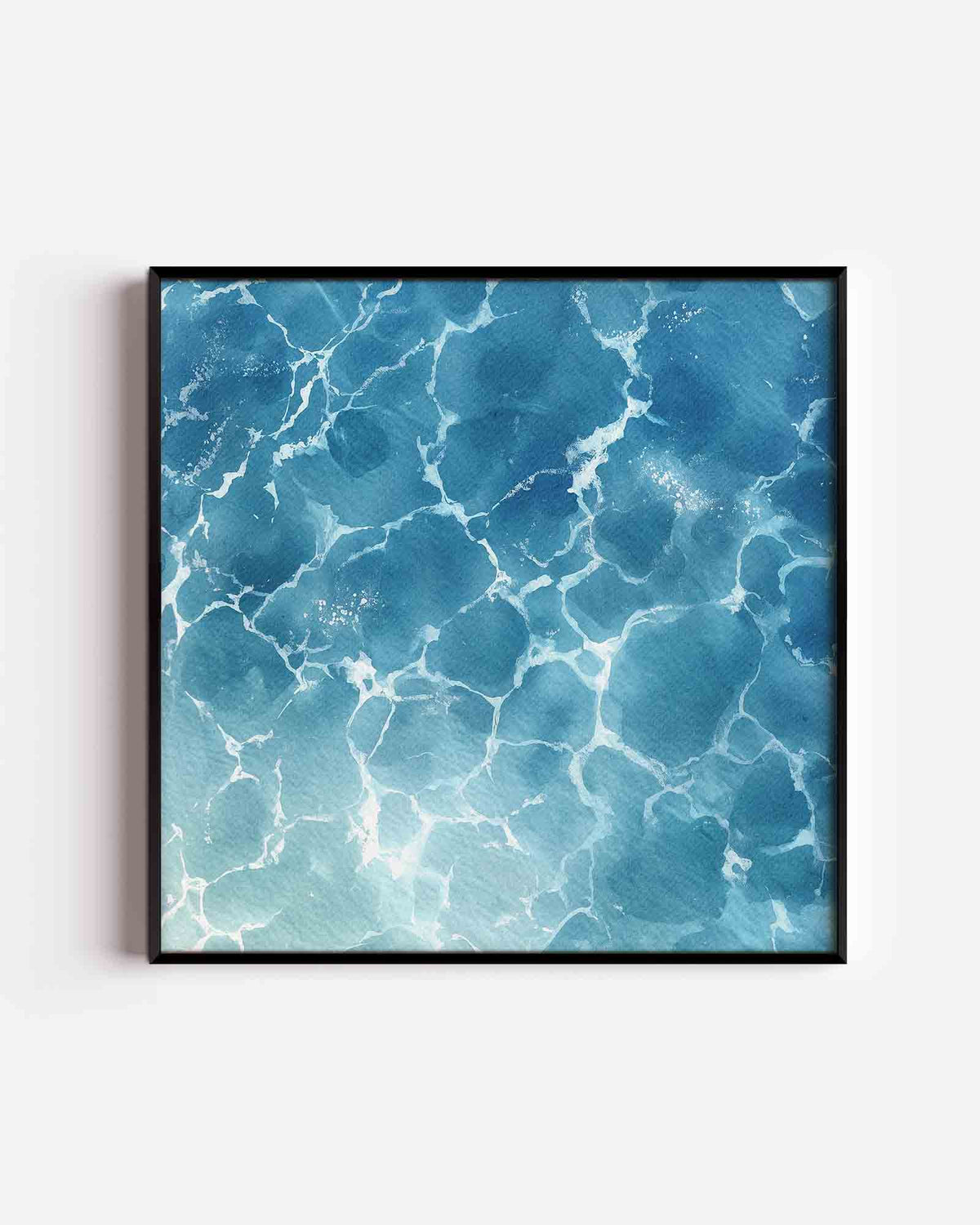 Blauwe waterstructuur – jungle vierkante poster als wanddecoratie