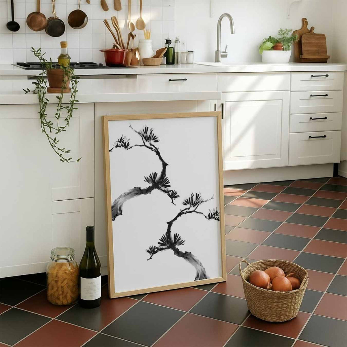 Zen Natuurkunst – staande muurposter met zomerse uitstraling