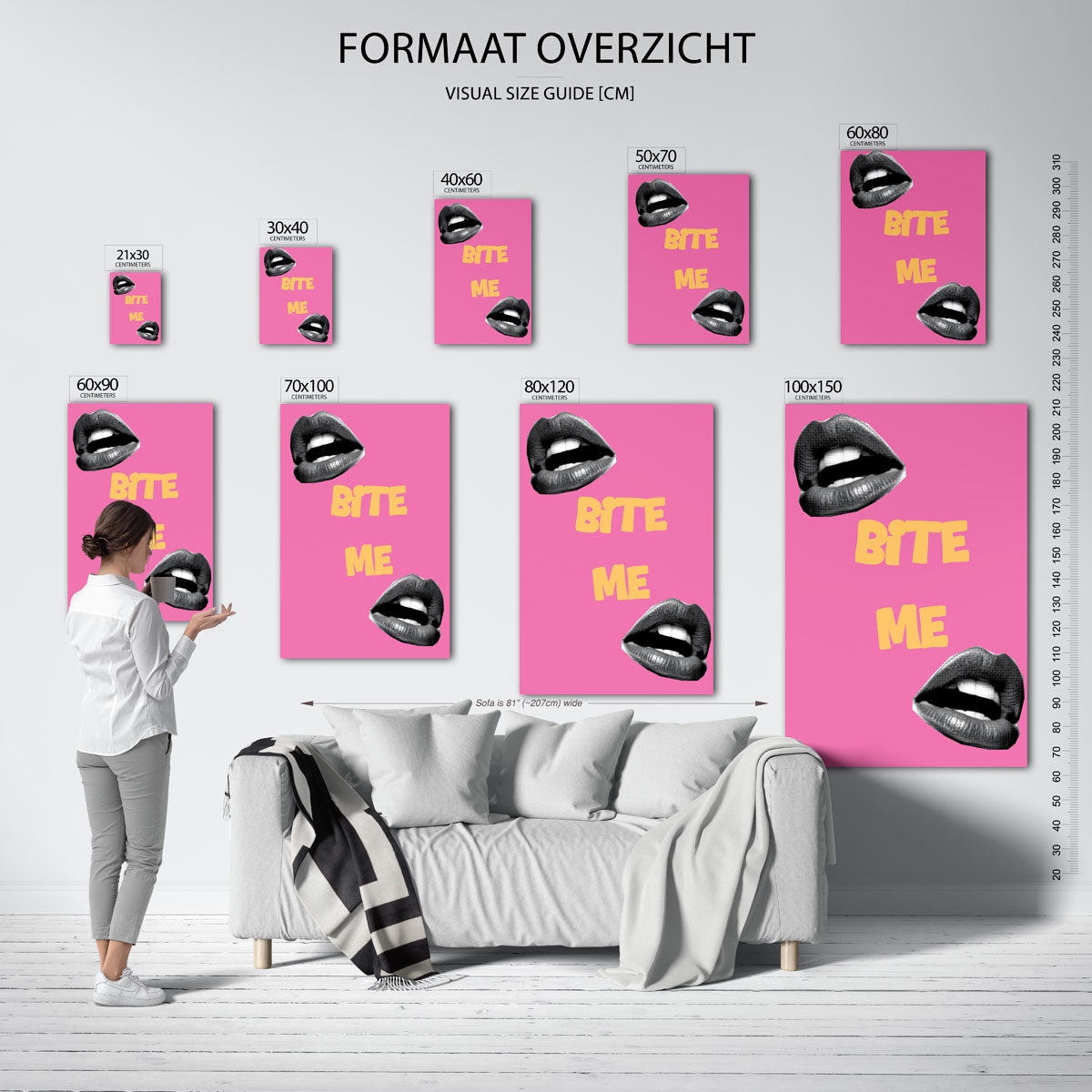 Bite me – staande muurposter in Pop Art stijl
