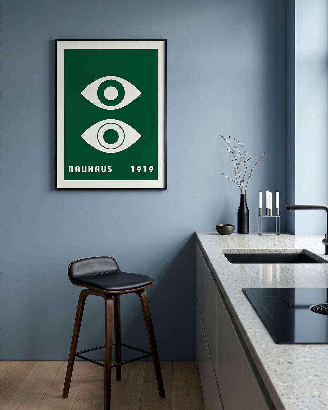  – geometrische Bauhaus poster in staand formaat