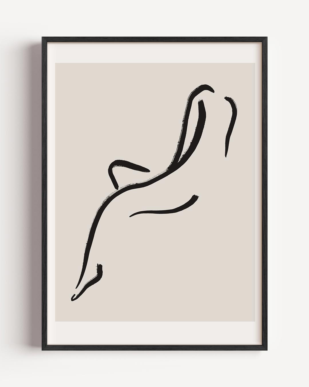 Minimalistische Stijlvolle Lijntekening – elegante portret poster als wanddecoratie
