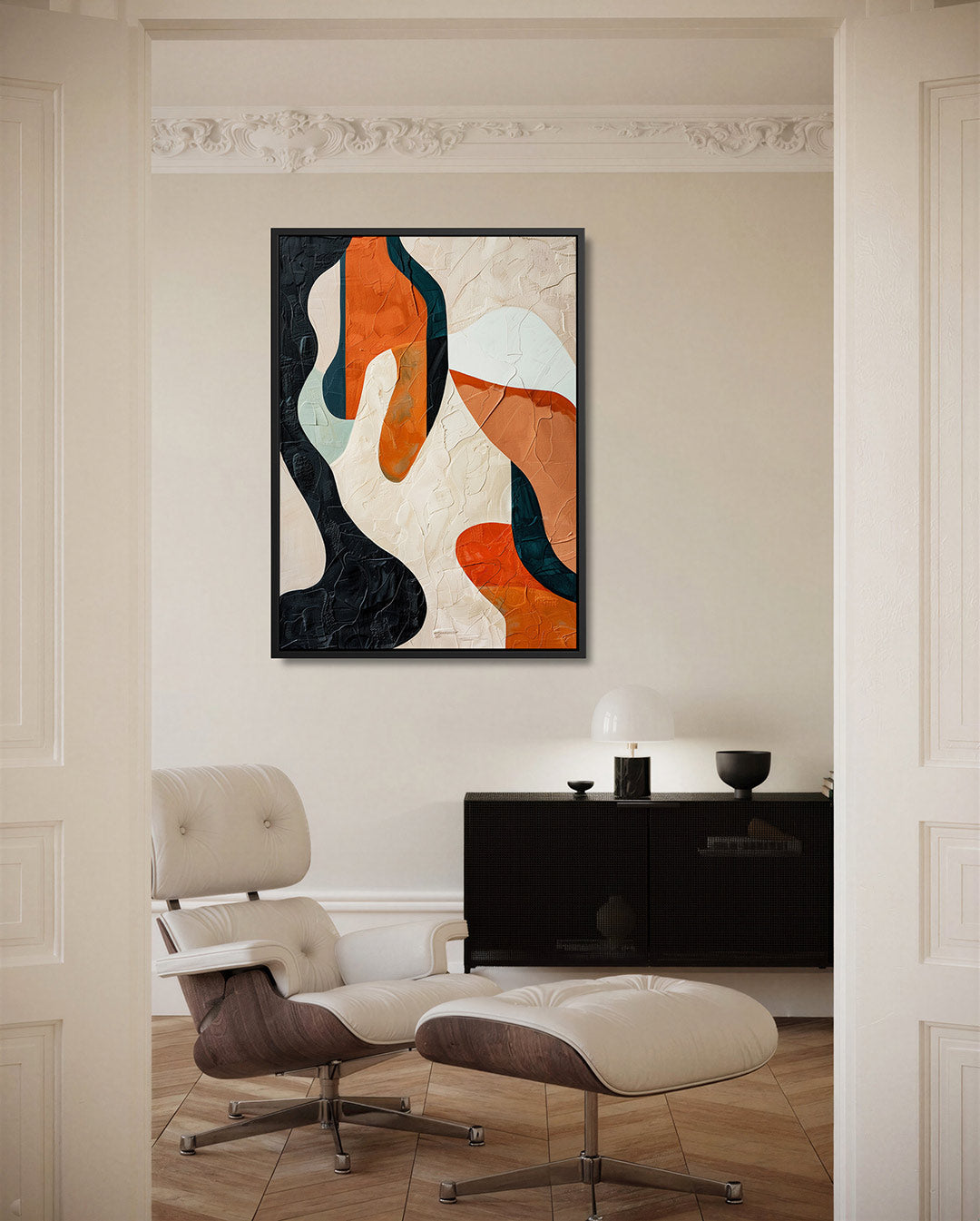Organische vormen compositie – staand wanddecoratie kunstwerk