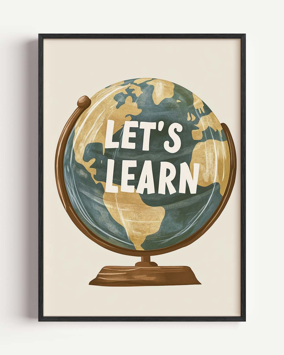 Wereldbol Inspiratieposter – kids portret poster als wanddecoratie