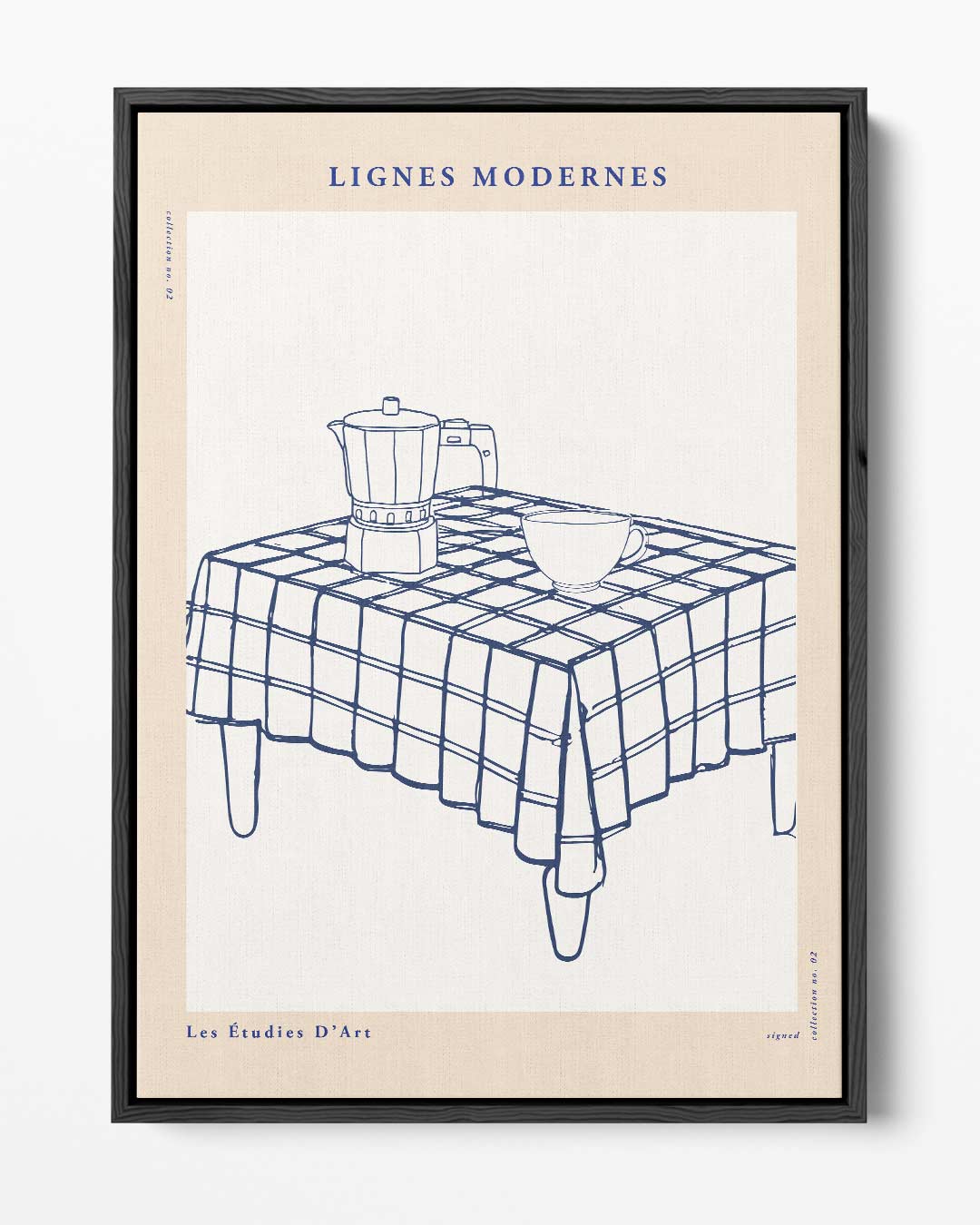 Lijnen Moderne Ontbijttafel – portret kunstwerk als wanddecoratie