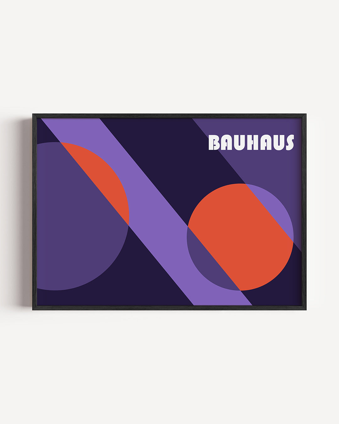 Vorm en kleur – liggende Bauhaus poster als wanddecoratie