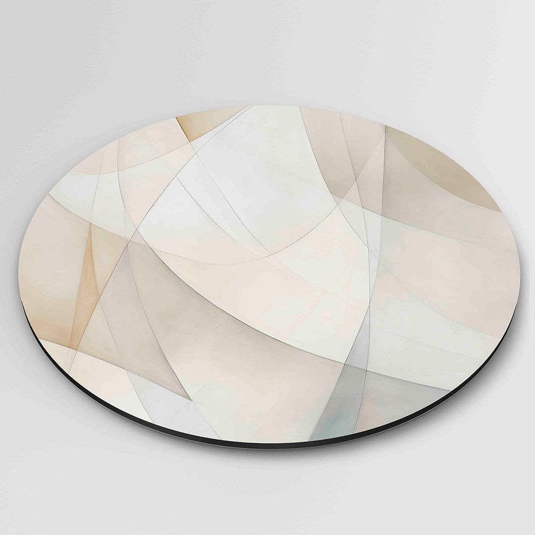 Abstracte vormen – ronde wanddecoratie met abstract ontwerp
