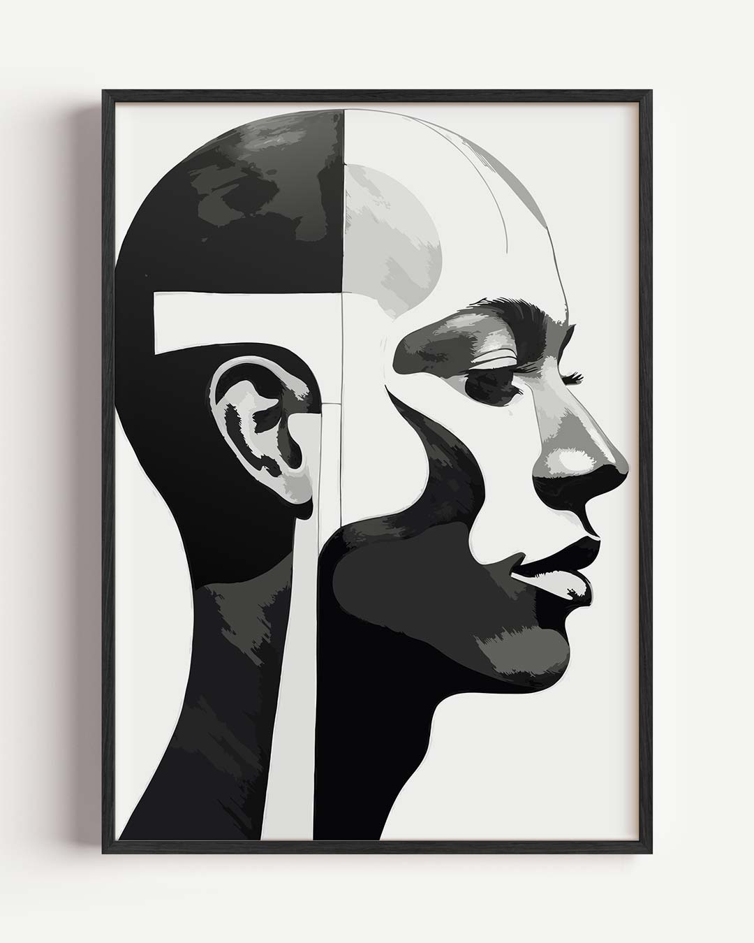 Moderne Contrasten Portret – zomer portret poster als wanddecoratie