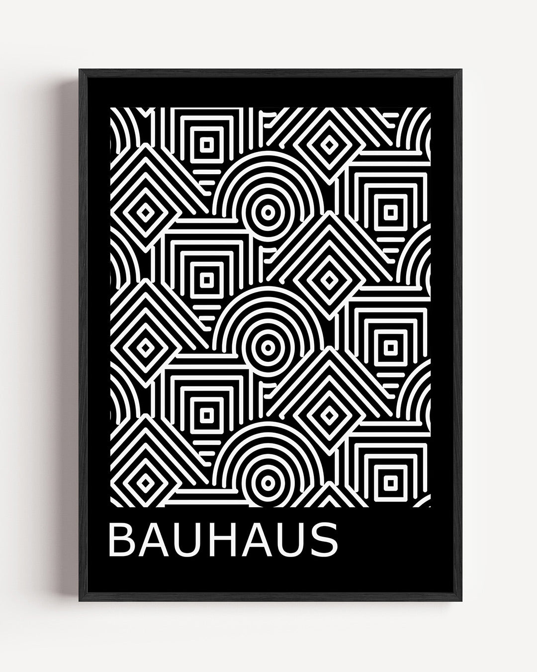 Lijnen en patronen – staande Bauhaus poster als wanddecoratie