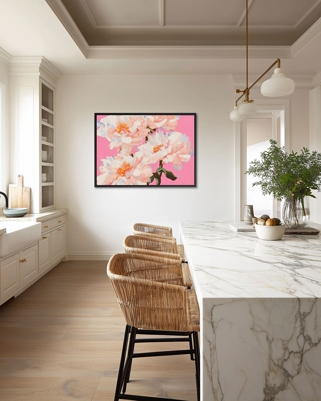 Bloemrijke expressie – wanddecoratie in interieur