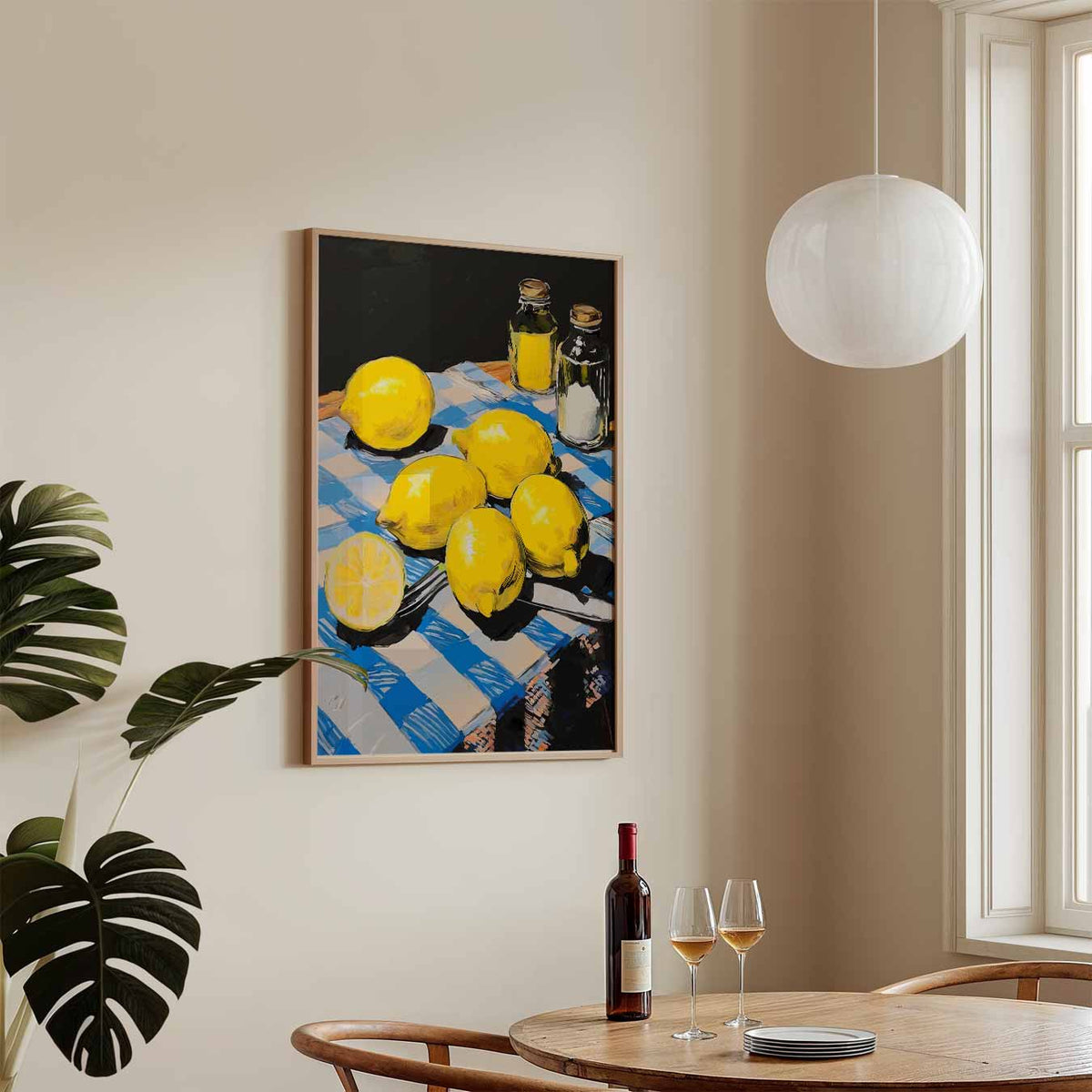 Citroenen en kleurenpracht – keukenposter in staand formaat