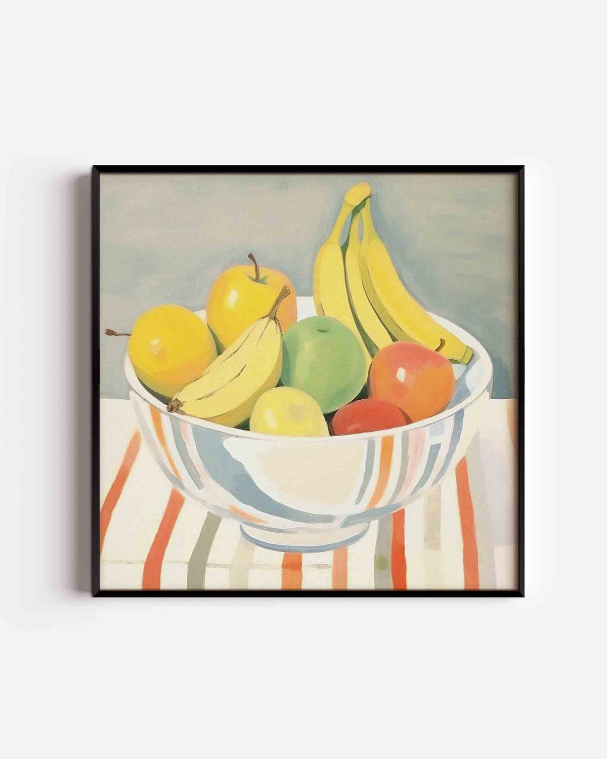 Fruit in schaal – keuken vierkante poster als wanddecoratie