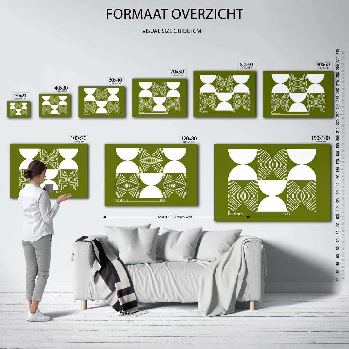Vormen en lijnen – Bauhaus poster als geometrische wanddecoratie