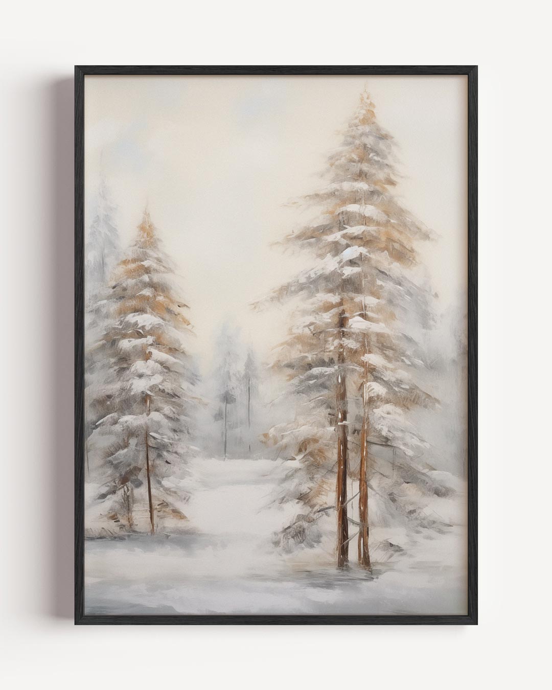 Winterse Bosdroom – kerst portret poster als wanddecoratie