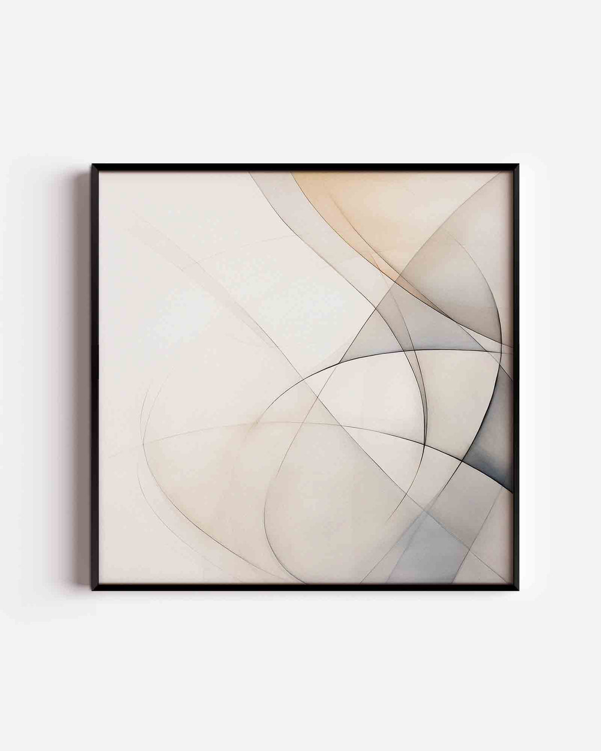 Abstracte lijnen – abstracte vierkante poster als wanddecoratie