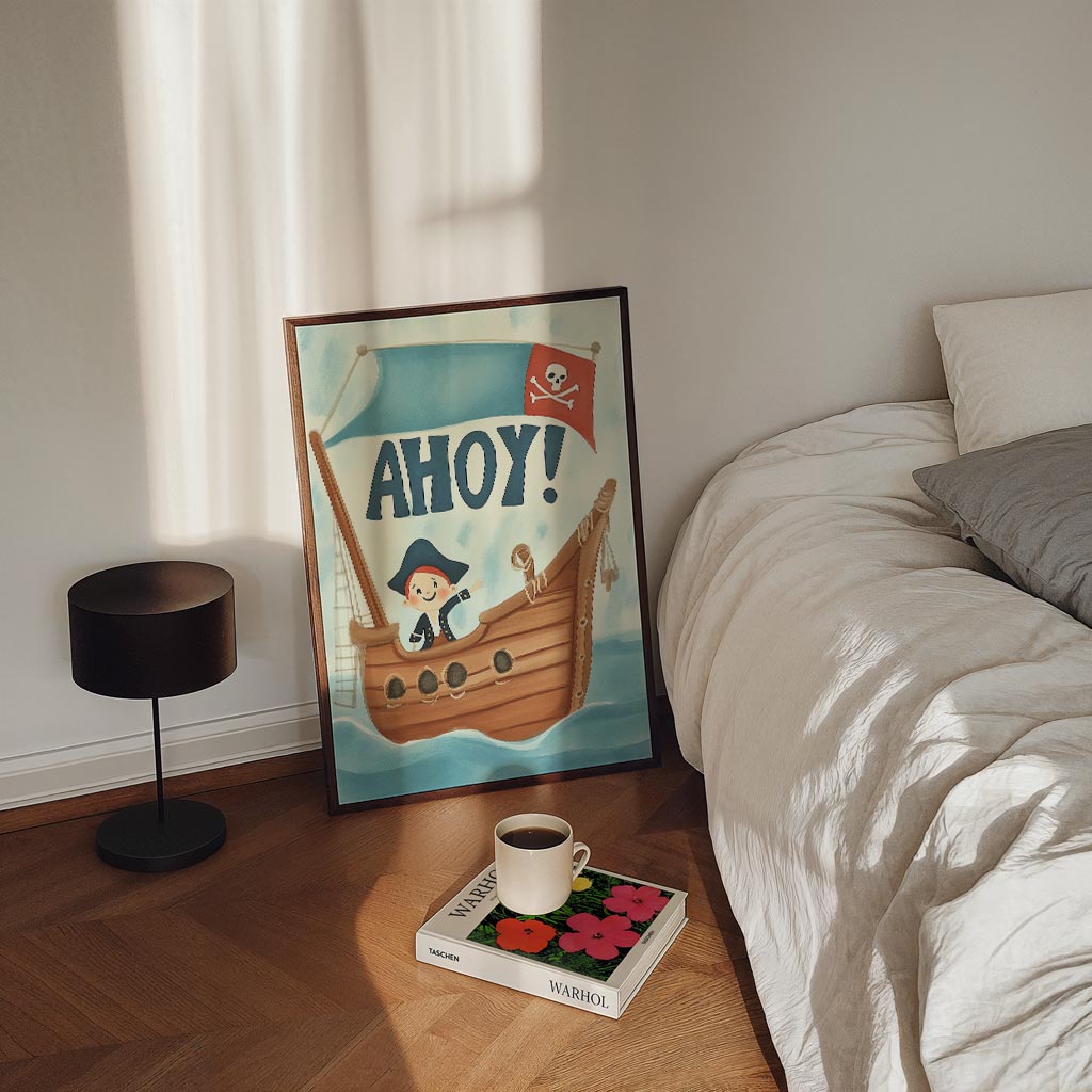 Piratenavontuur Kinderkamerposter – kinderposter in staand formaat