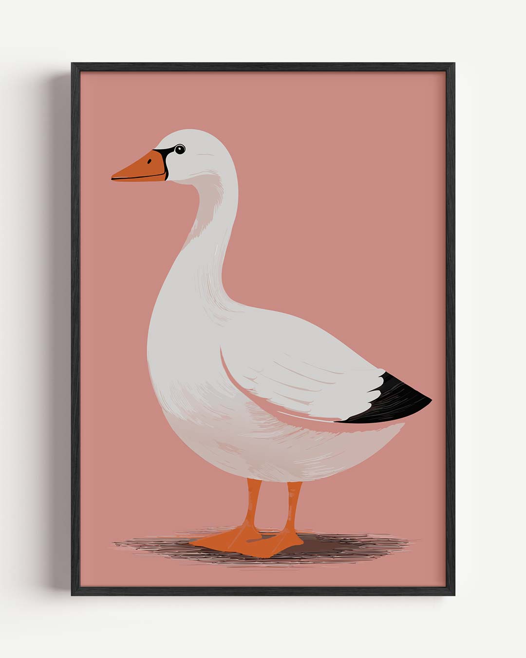 Vintage Gans – dieren portret poster als wanddecoratie