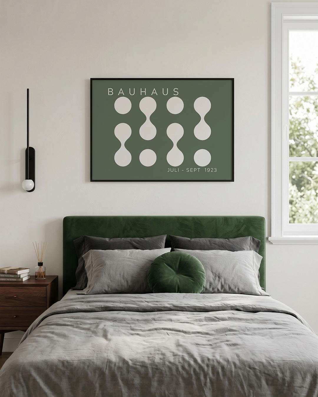 Vorm en balans – liggende Bauhaus poster voor aan de muur