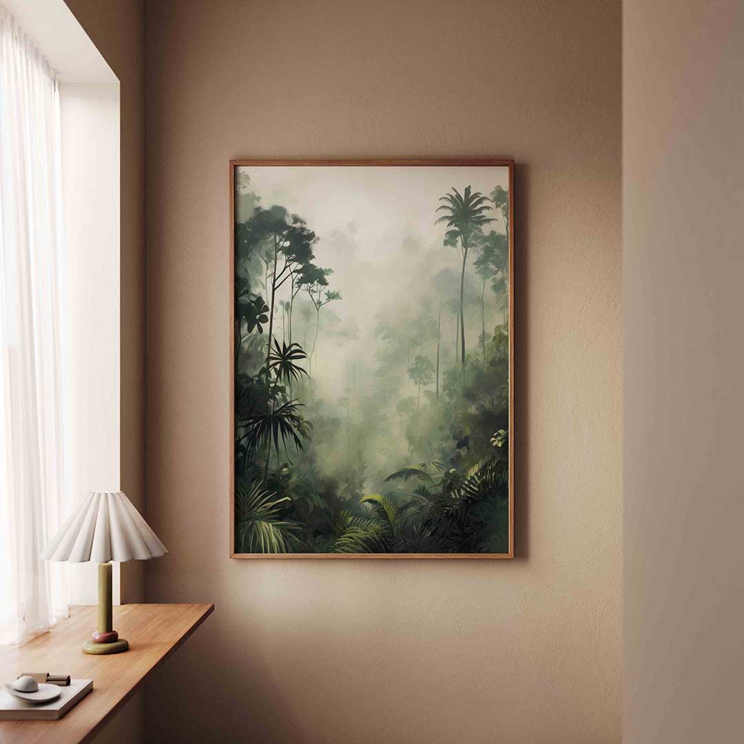 Tropisch woud – staande jungle wanddecoratie van WallArtistic