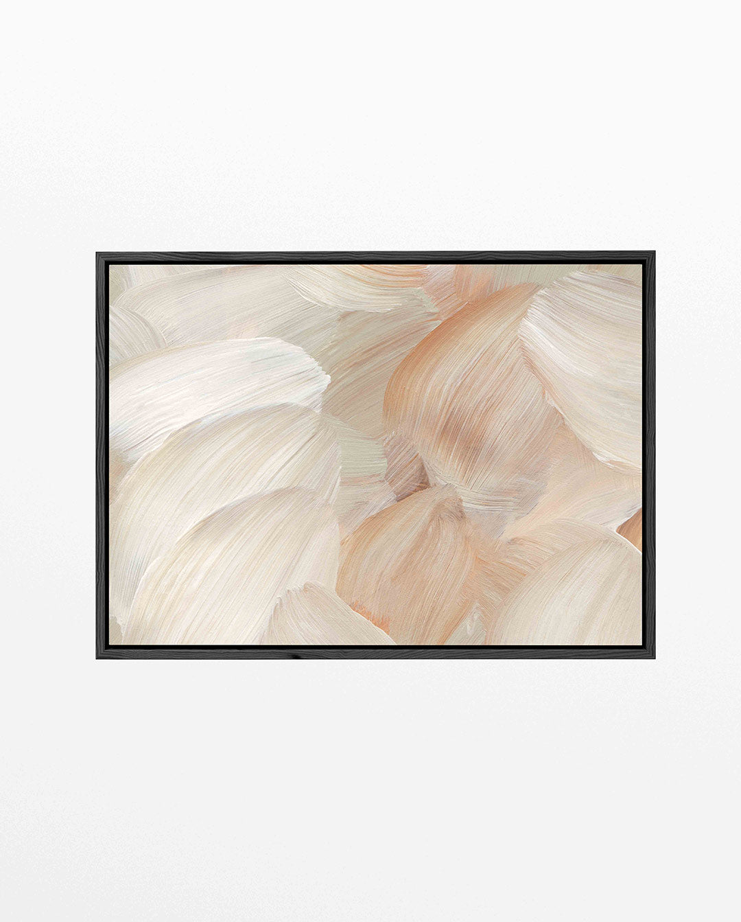 Zachte penseelstreken – Beige – liggend wanddecoratie kunstwerk