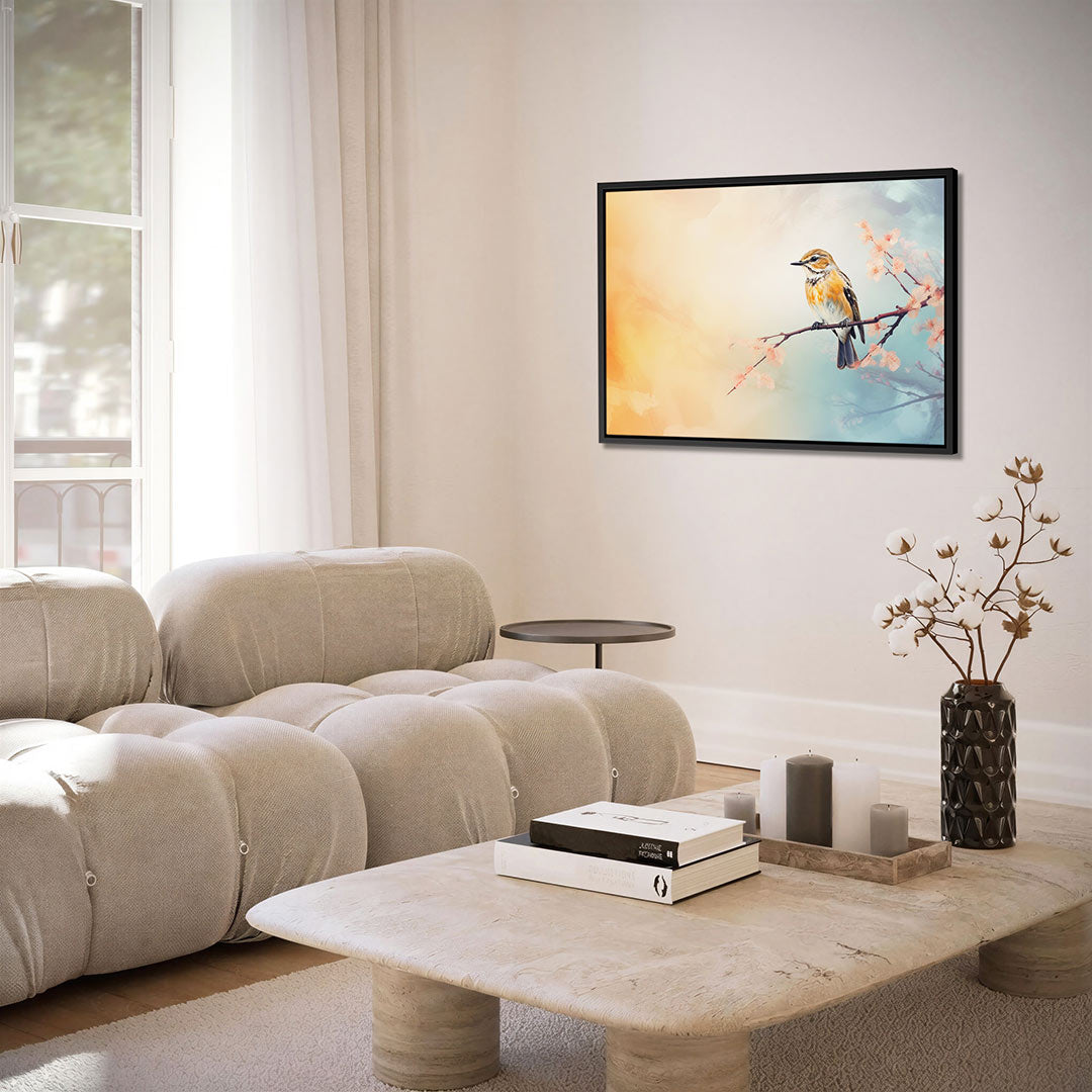 Vogeltje op tak – alternatieve weergave van het kunstwerk