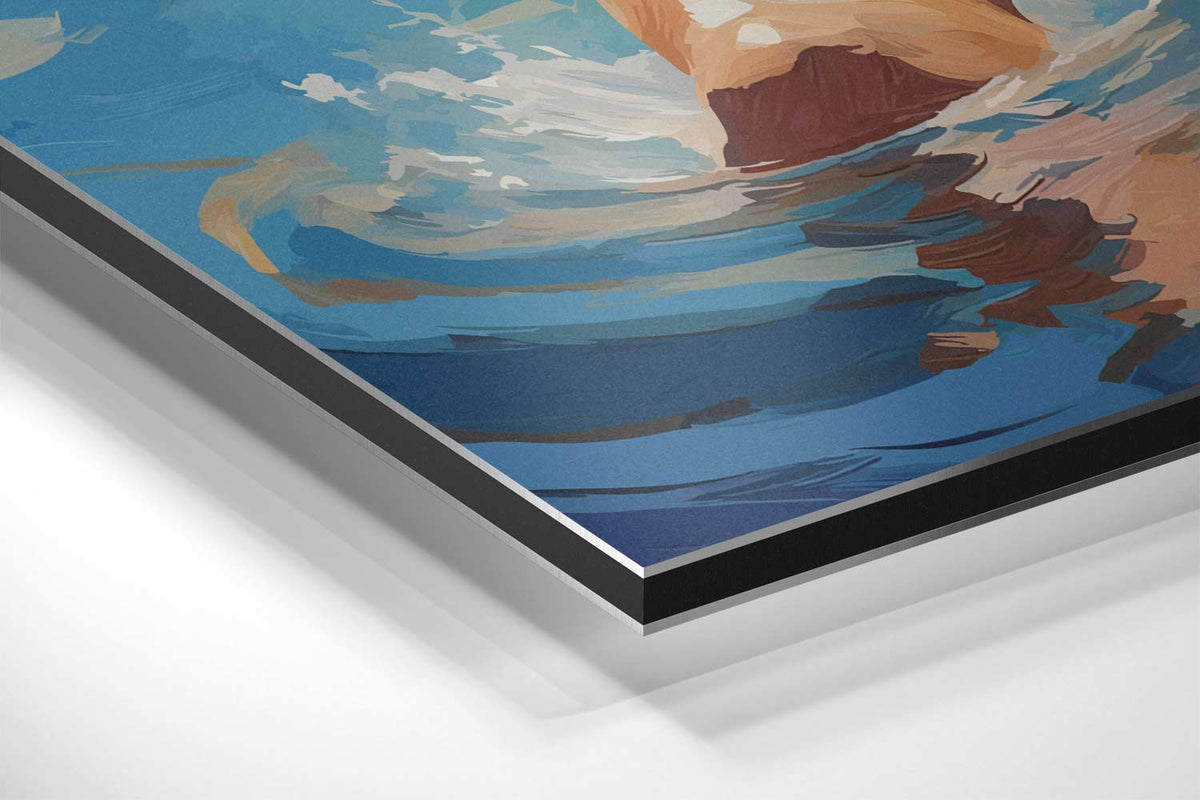 Eropuit in de Zee – canvas kunstwerk als wanddecoratie