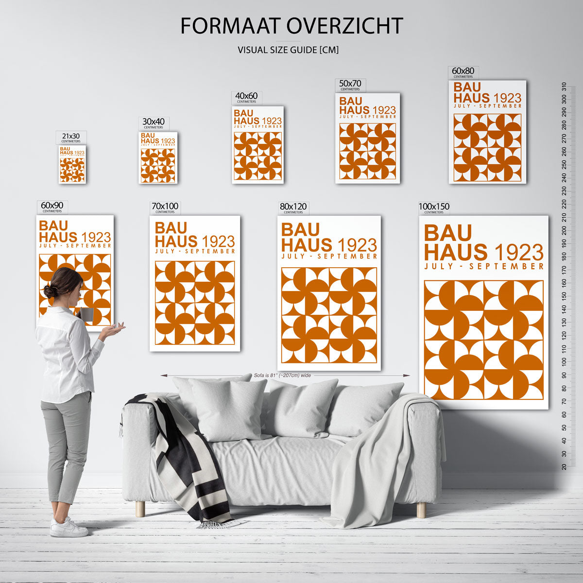  – geometrische poster in Bauhaus-stijl van WallArtistic