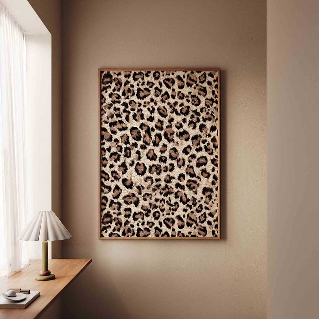 Luipaardpatroon – staande safari wanddecoratie van WallArtistic