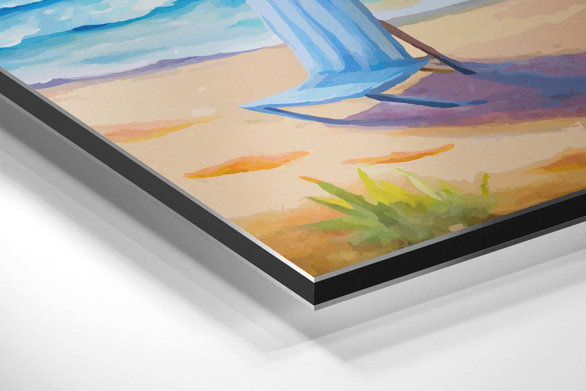 Zomerse Stranddag – canvas kunstwerk als wanddecoratie