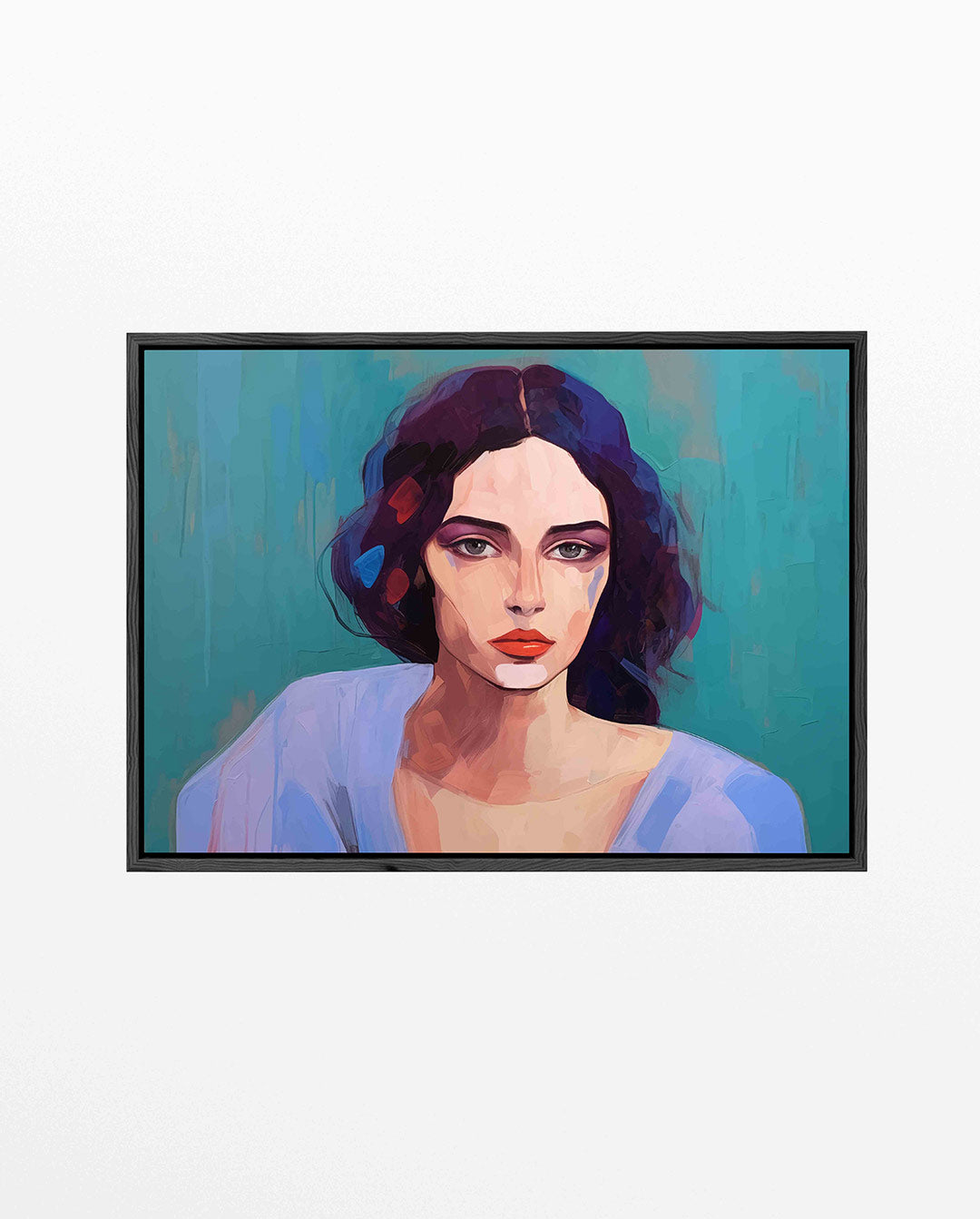 Expressieve vrouw – liggend portret kunstwerk