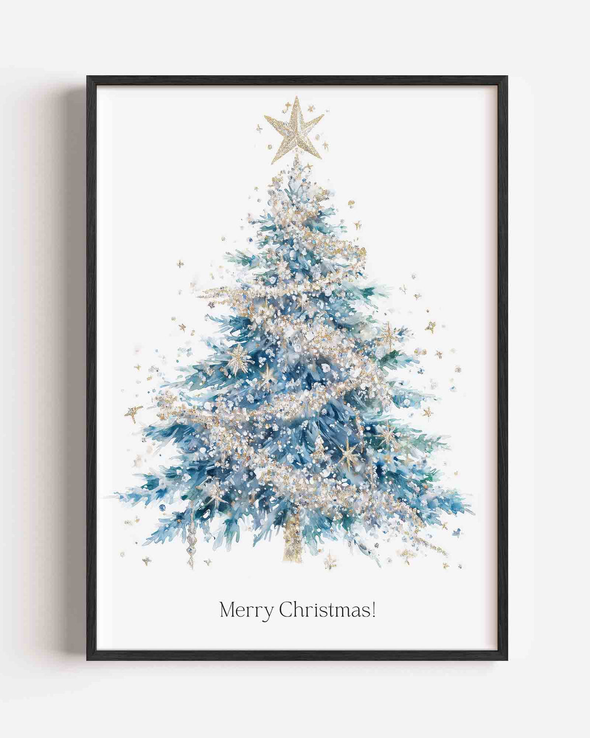 Kerstboom met ster – kids portret poster als wanddecoratie
