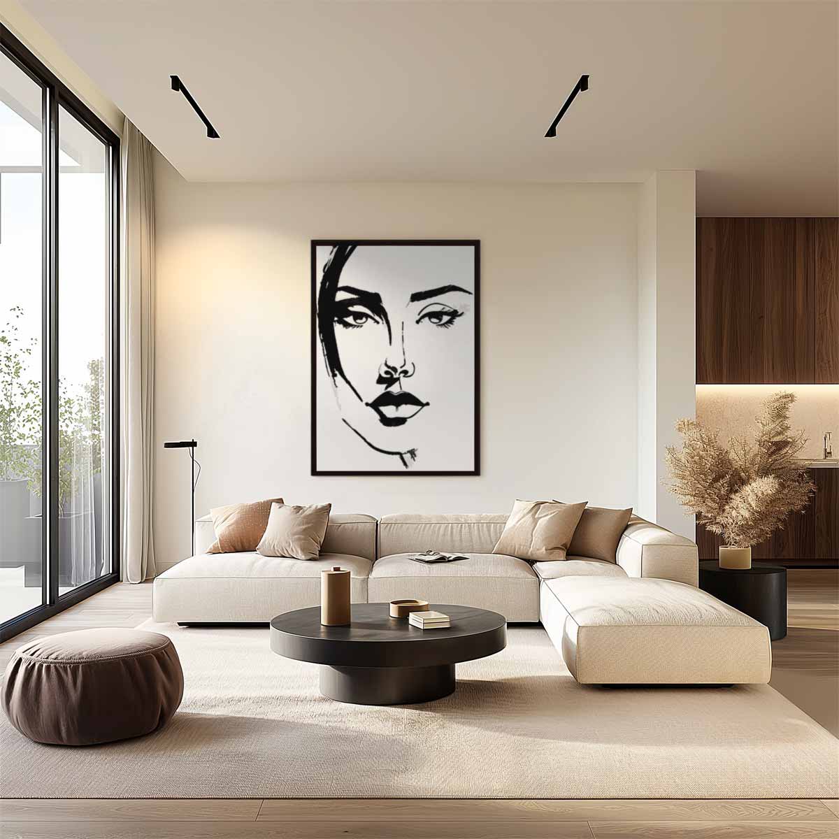 Minimalistisch Portret – plexiglas wanddecoratie in portret formaat
