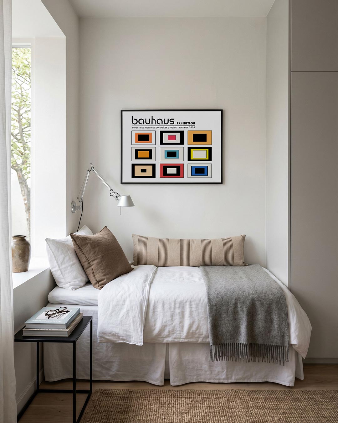 Vorm en kleurvlakken – moderne Bauhaus wandkunst als poster
