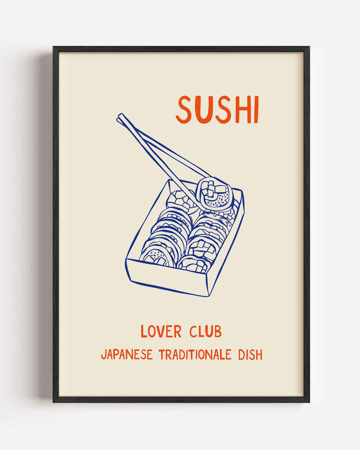Sushi lover club – Aziatische portret poster als wanddecoratie