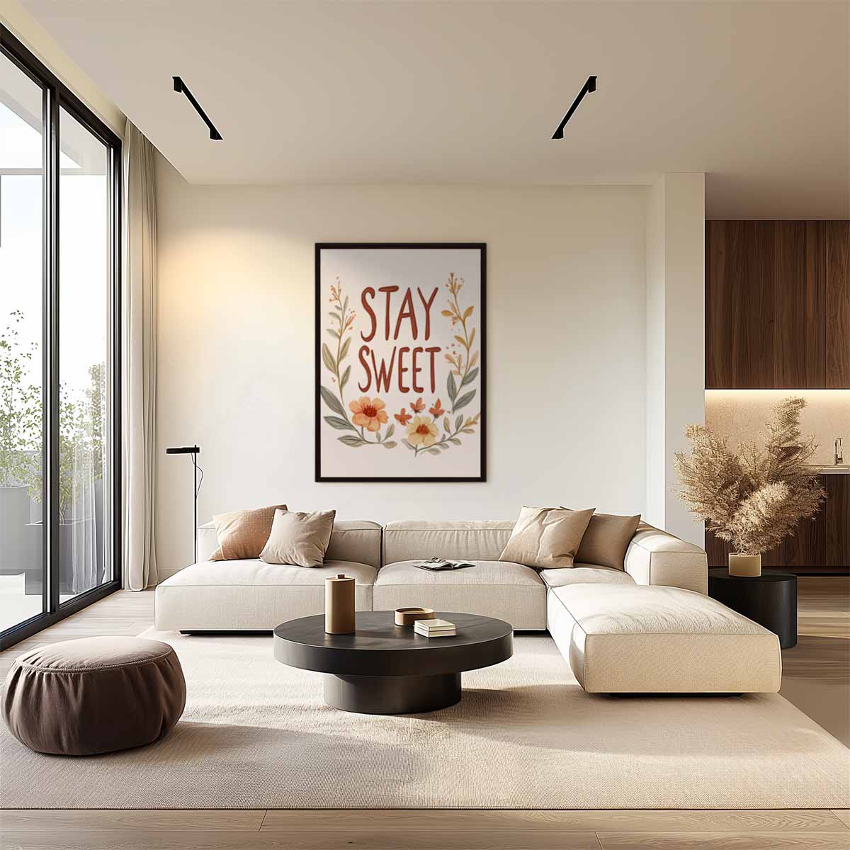 Stay Sweet Bloemenkunst – dibond wanddecoratie in staand formaat