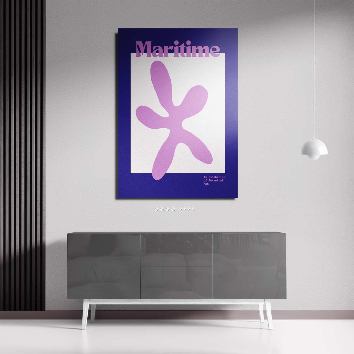 Maritieme Botanische Kunst – plexiglas kunstwerk als wanddecoratie