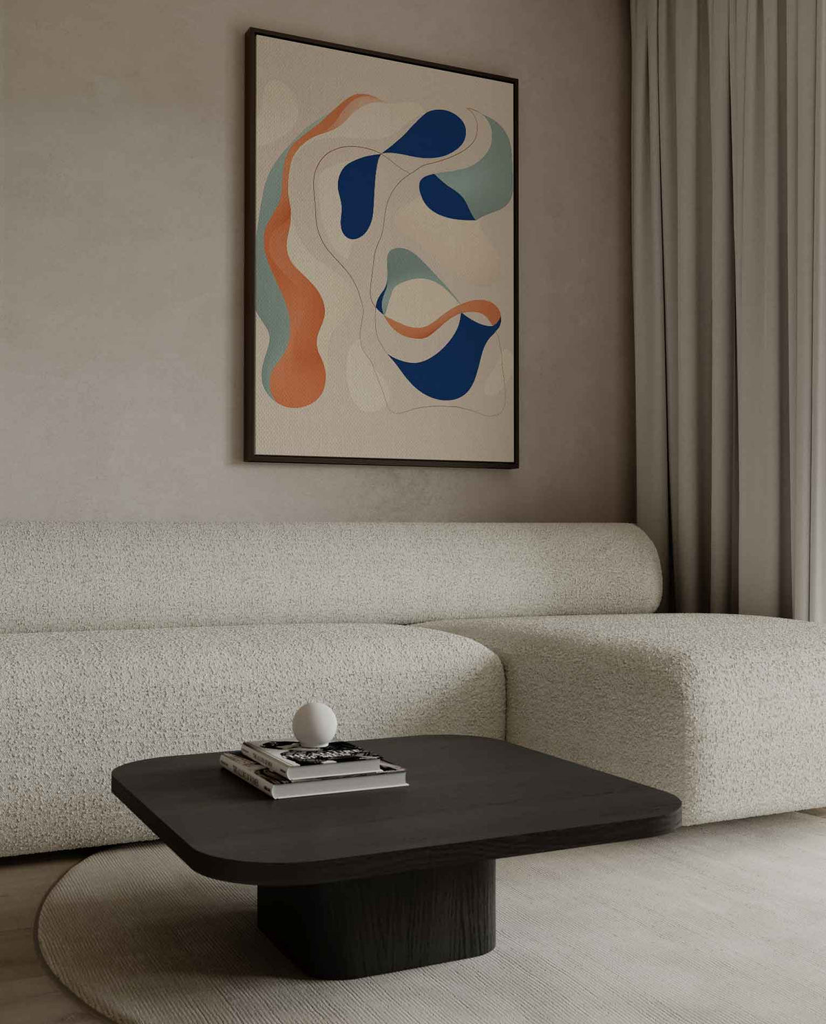 Kleurrijke Golven van Abstractie – canvas wanddecoratie in portret formaat