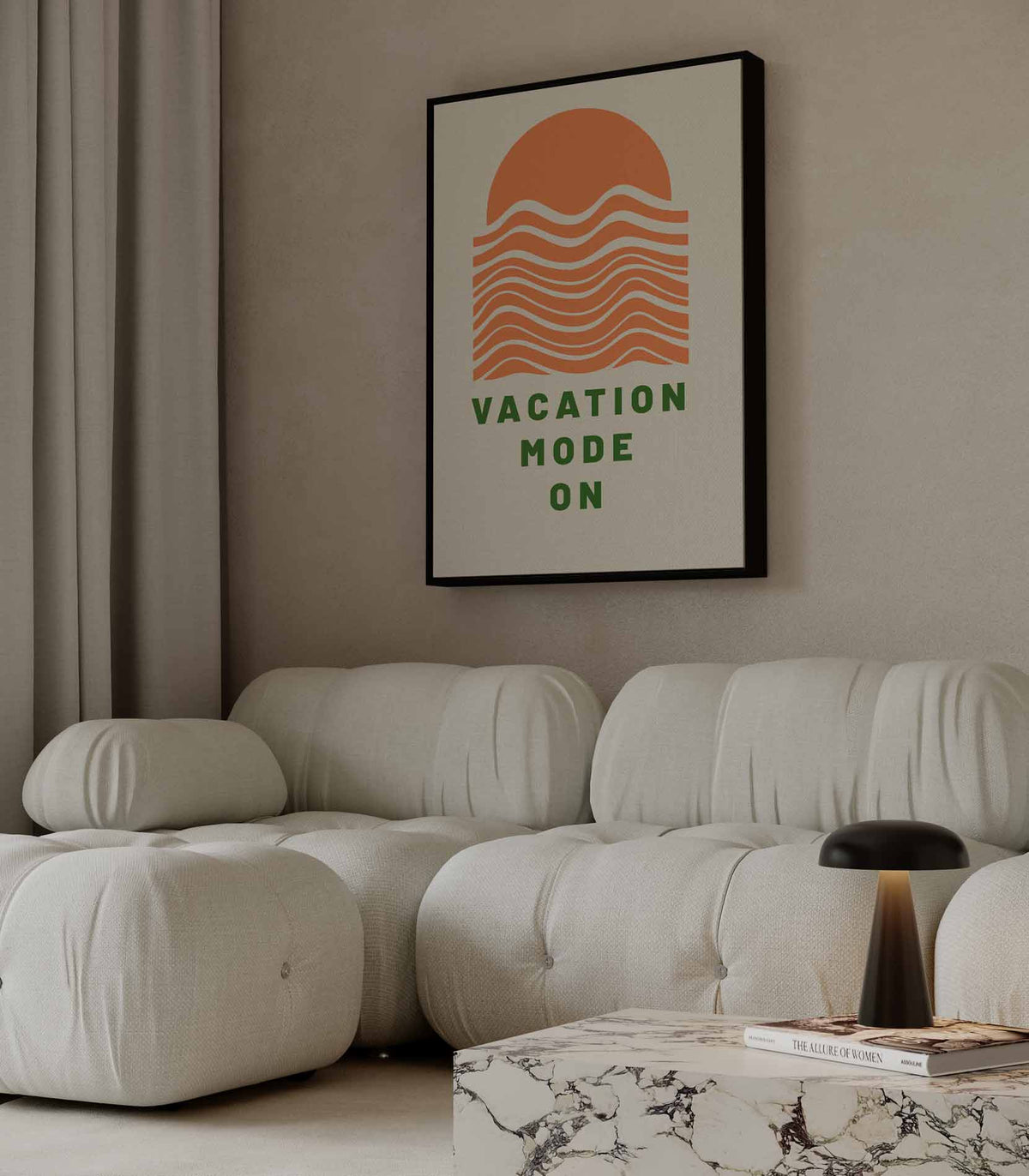 Vakantiemodus Aan – canvas kunstwerk als wanddecoratie