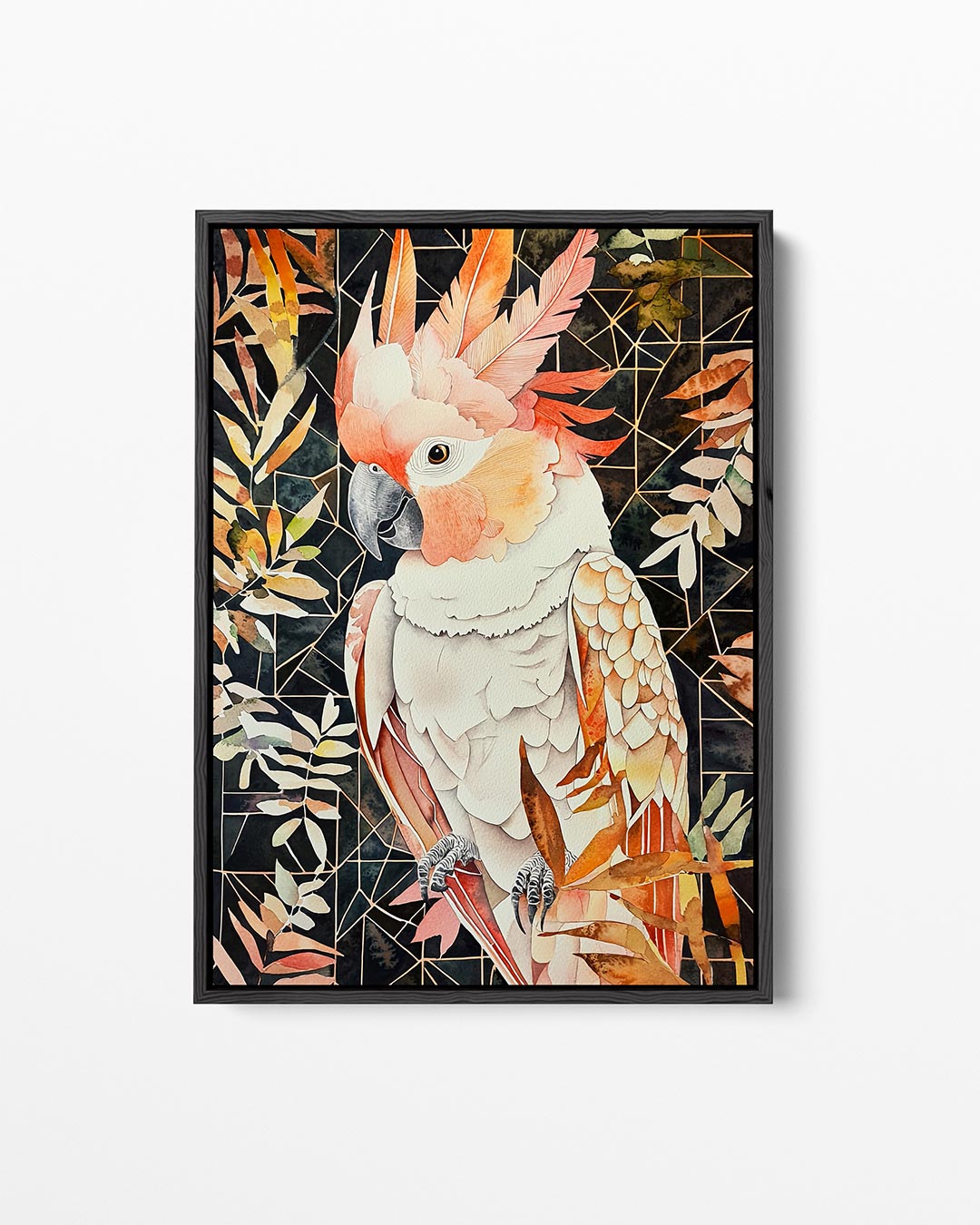 Vogels en geometrie – staand wanddecoratie kunstwerk