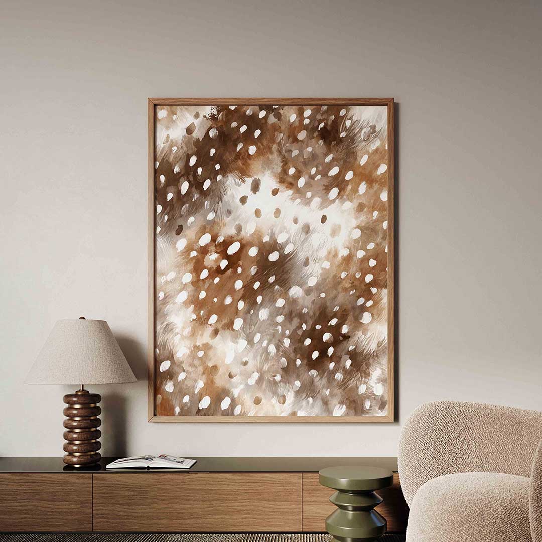 Bruine vlekken en stippen – safari poster in staand formaat