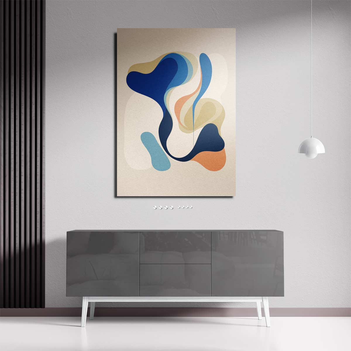 Kleurig Stromen – staande wandkunst voor woonkamer of interieur
