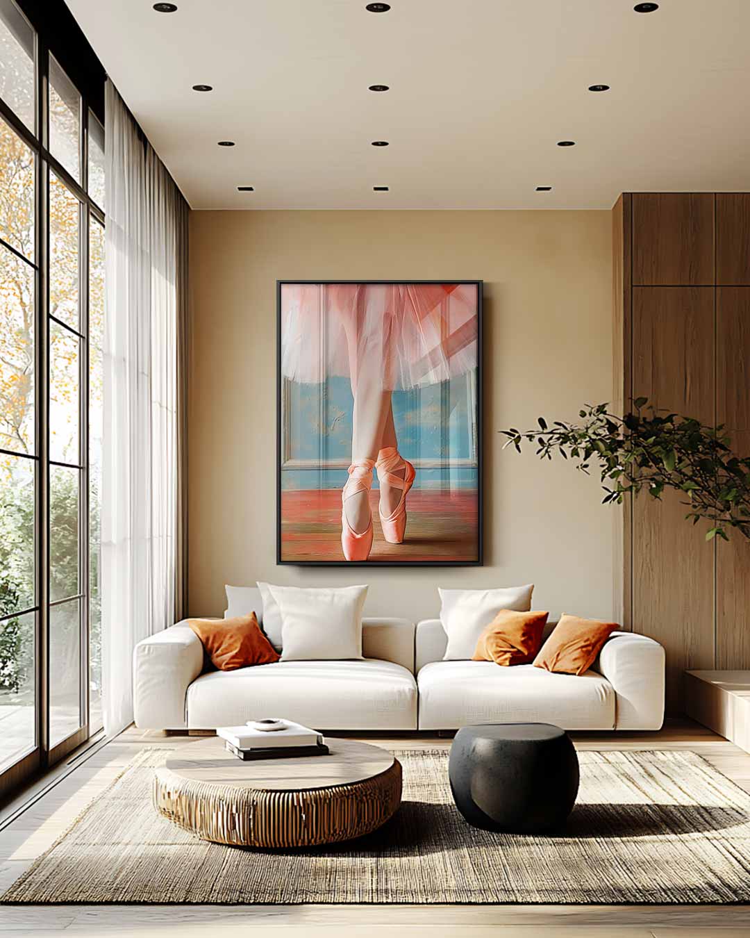 Elegantie in Ballet – staand kunstwerk voor modern interieur