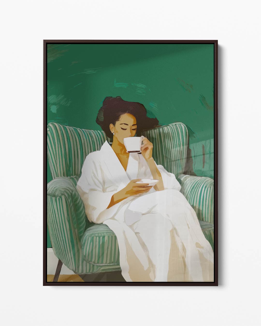 Ochtendrust met Koffie – portret kunstwerk als wanddecoratie