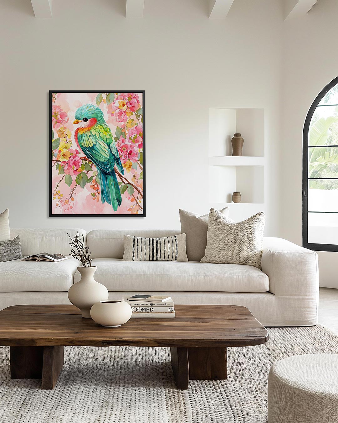 Vrolijke vogel – staand wanddecoratie kunstwerk