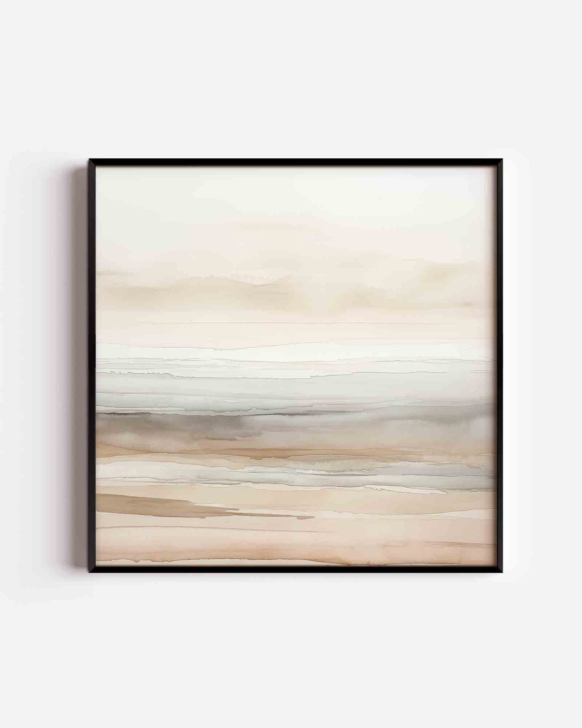 Landschap in zachte tinten – zacht abstracte vierkante poster als wanddecoratie