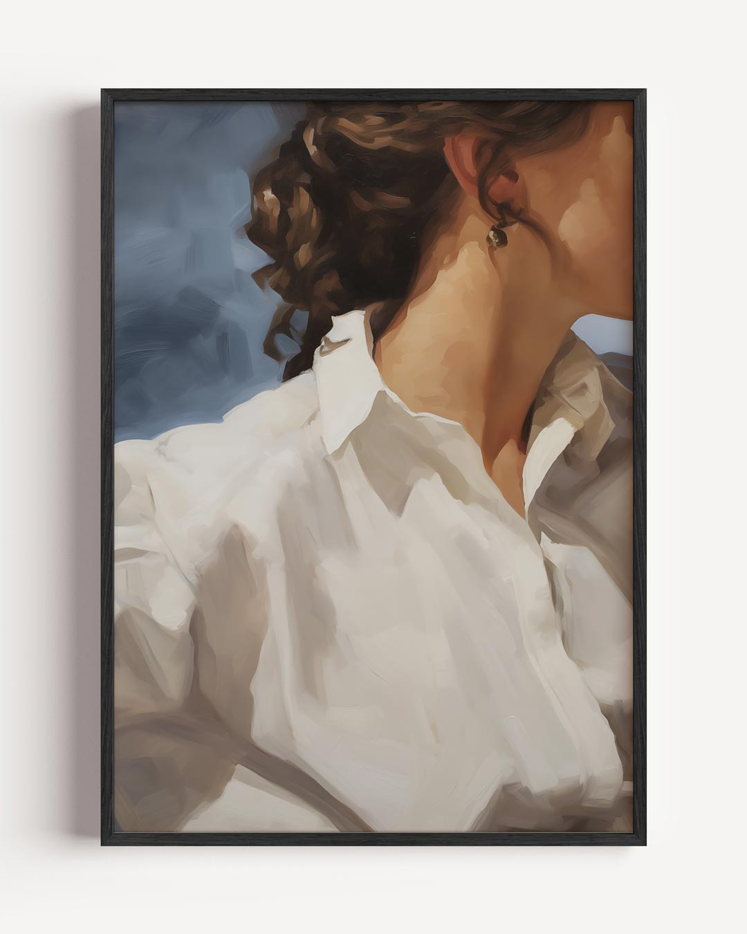 Dromerige Vrouwelijke Elegantie – vrouwelijk portret poster als wanddecoratie